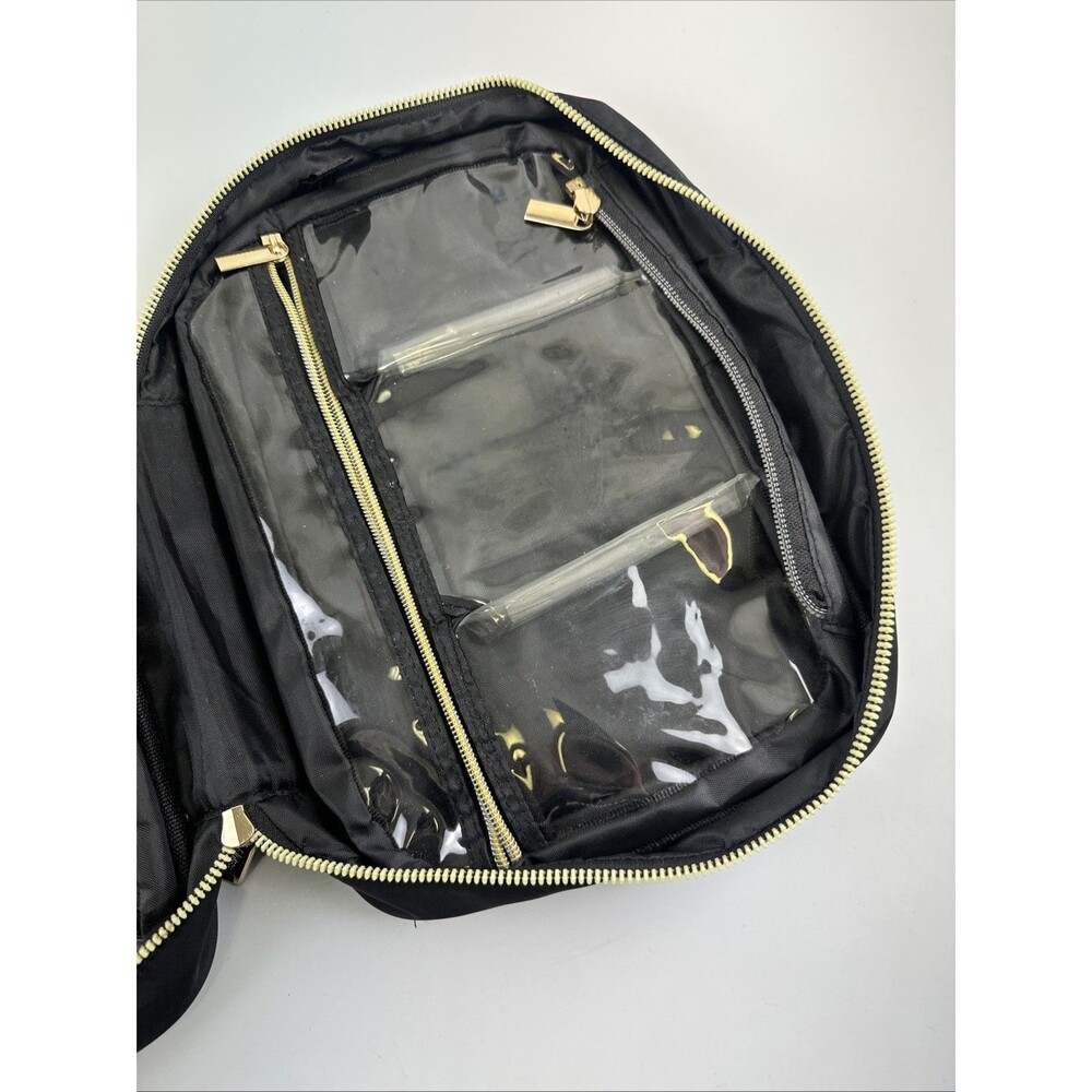 Aimee Kestenberg "Just Saying" Crossbody Marble Print And Black Cosmetic Bag Zip - Picture 14 of 16